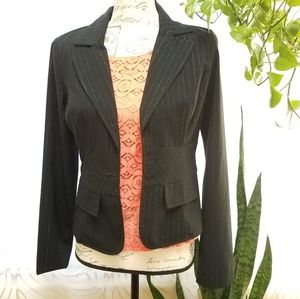 CANDIES Girls Black Blazer Glitter Stripe Accents